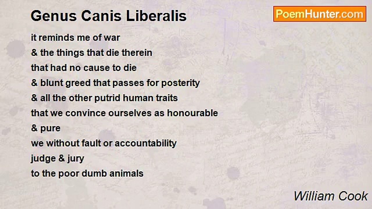 William Cook - Genus Canis Liberalis