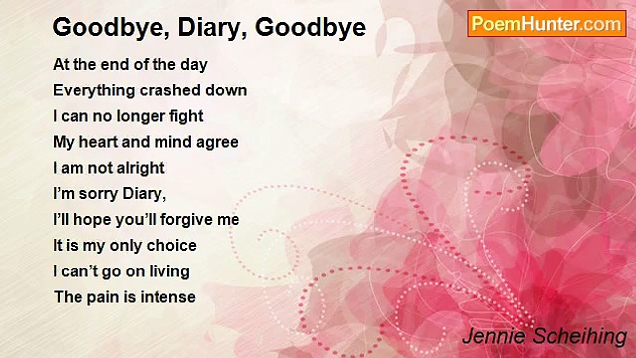 Jennie Scheihing - Goodbye, Diary, Goodbye