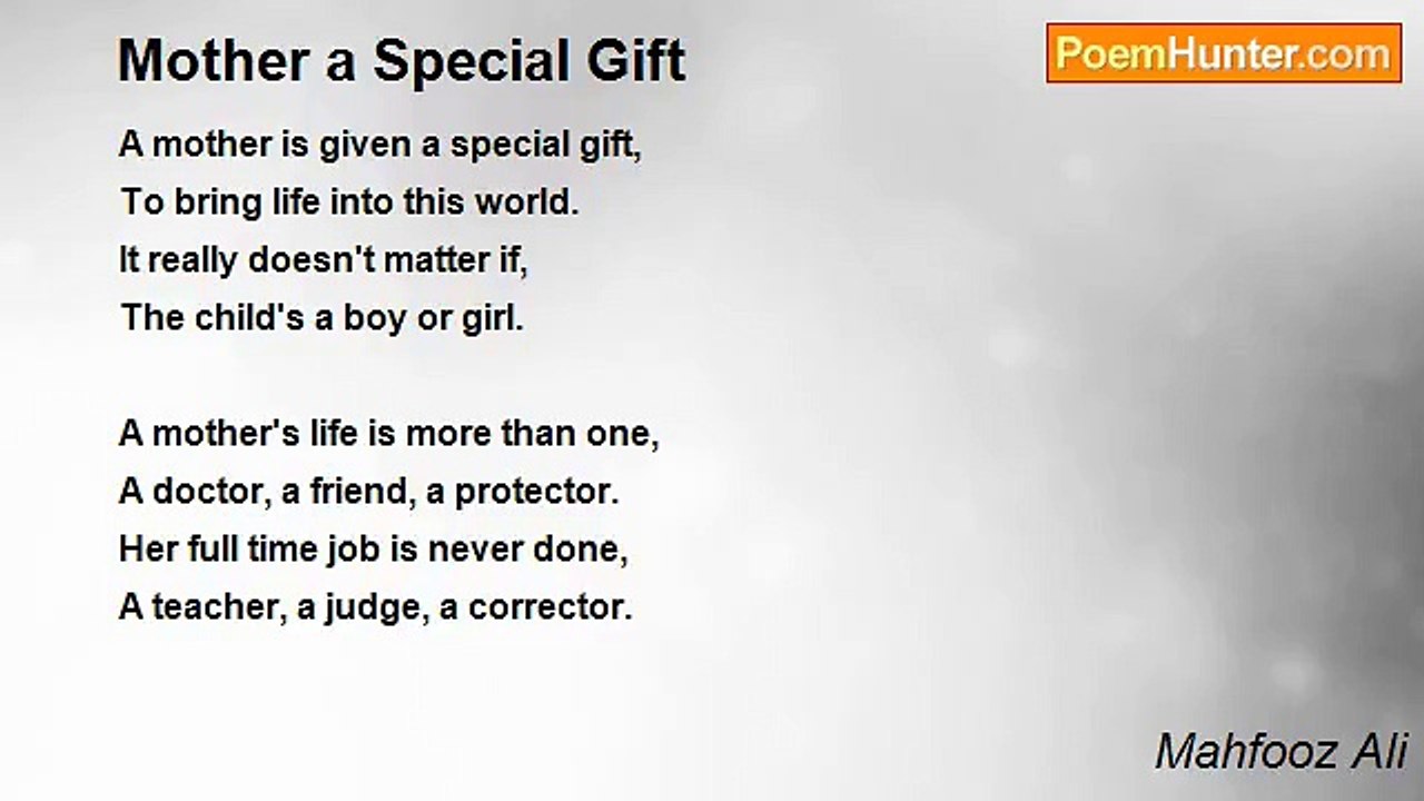 Mahfooz Ali - Mother a Special Gift
