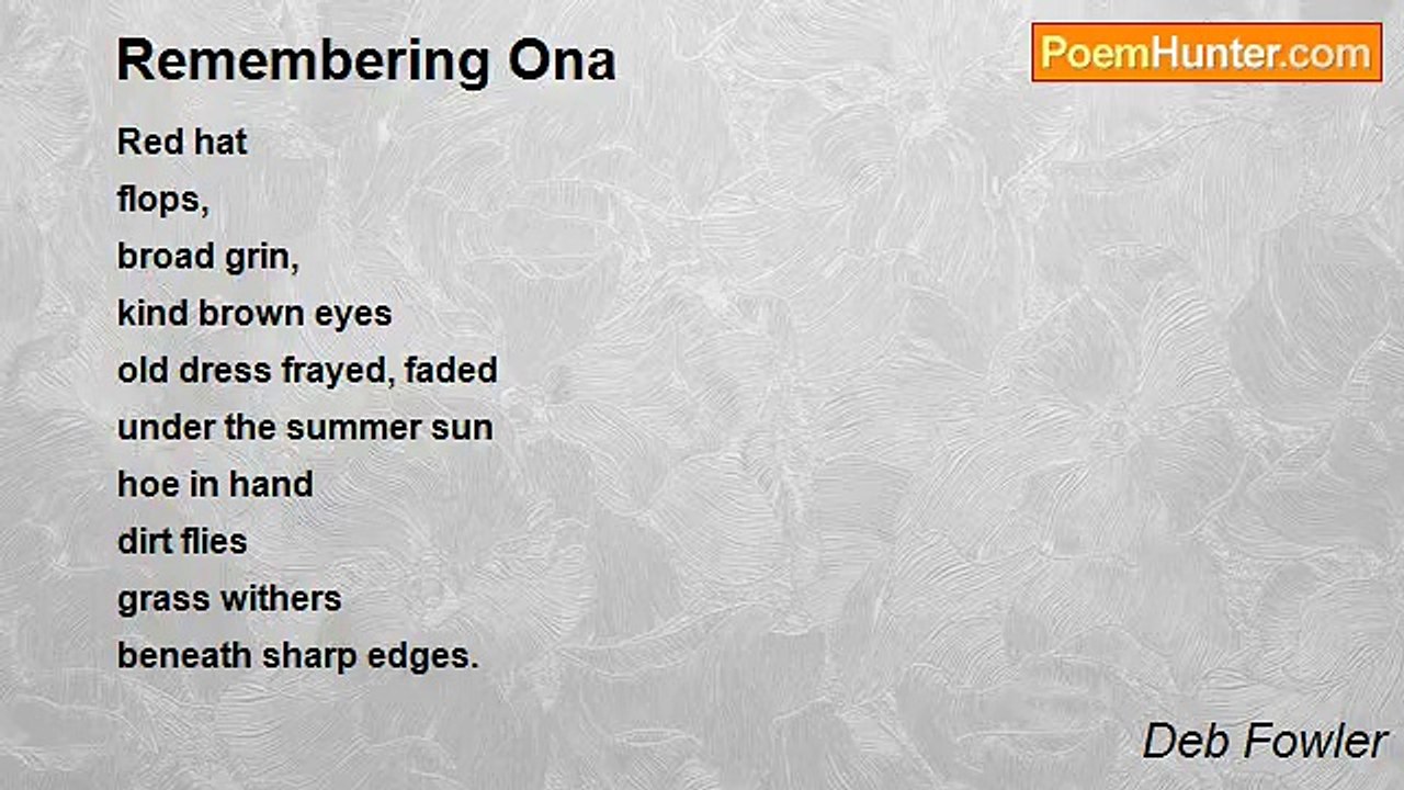 Deb Fowler - Remembering Ona