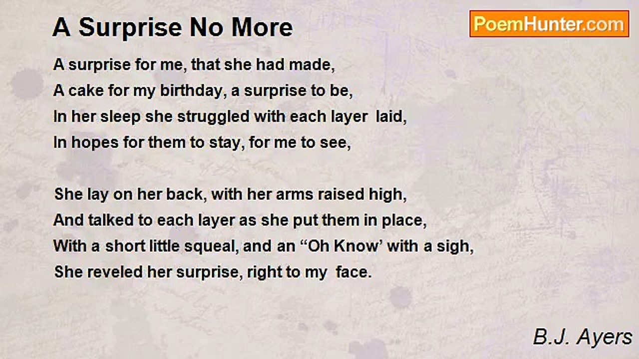 B.J. Ayers - A Surprise No More