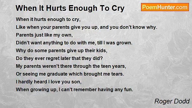 Roger Dodd - When It Hurts Enough To Cry