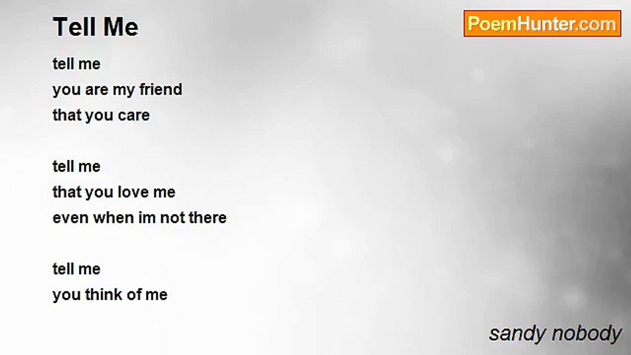 sandy nobody - Tell Me