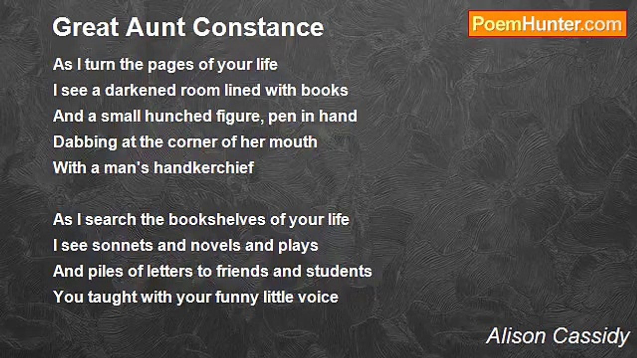 Alison Cassidy - Great Aunt Constance