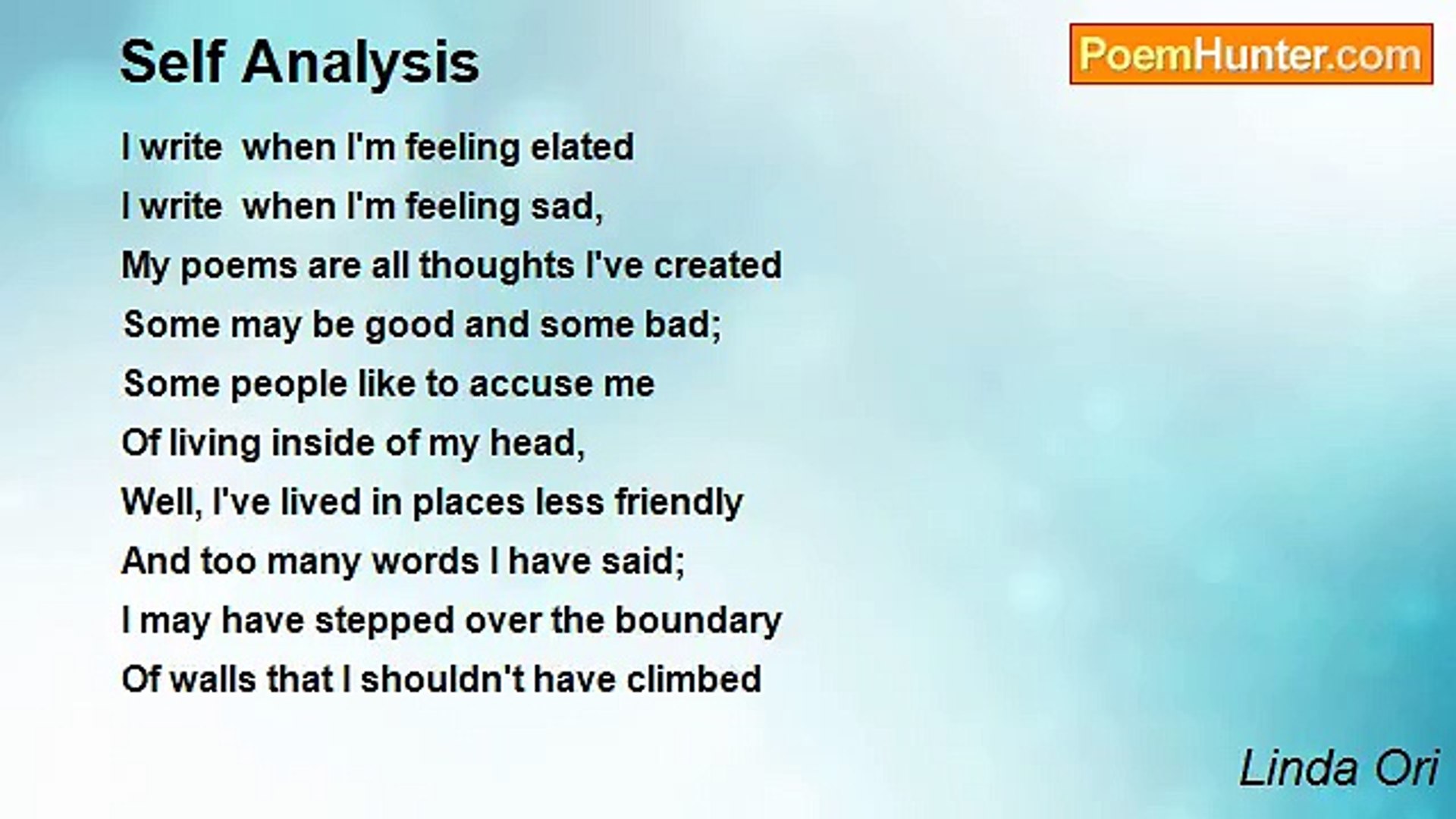 ⁣Linda Ori - Self Analysis