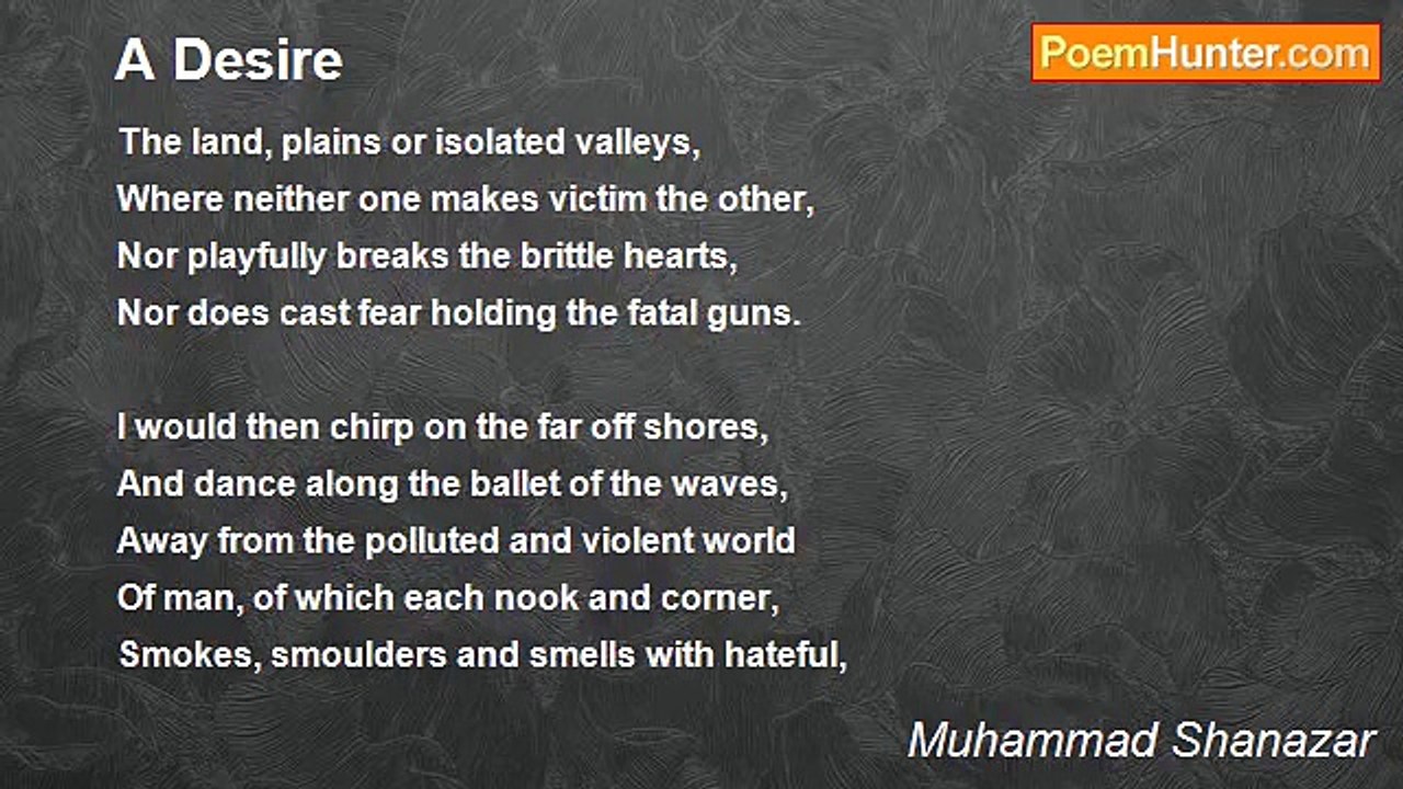 Muhammad Shanazar - A Desire