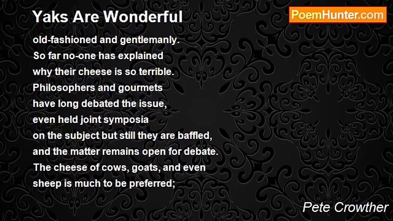 Pete Crowther - Yaks Are Wonderful