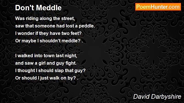 David Darbyshire - Don't Meddle