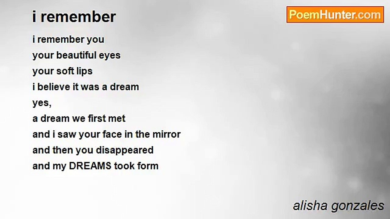 alisha gonzales - i remember