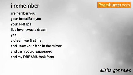 alisha gonzales - i remember