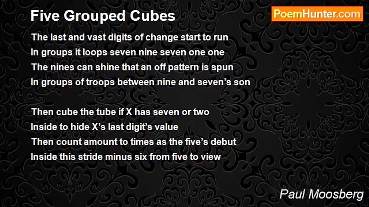 Paul Moosberg - Five Grouped Cubes