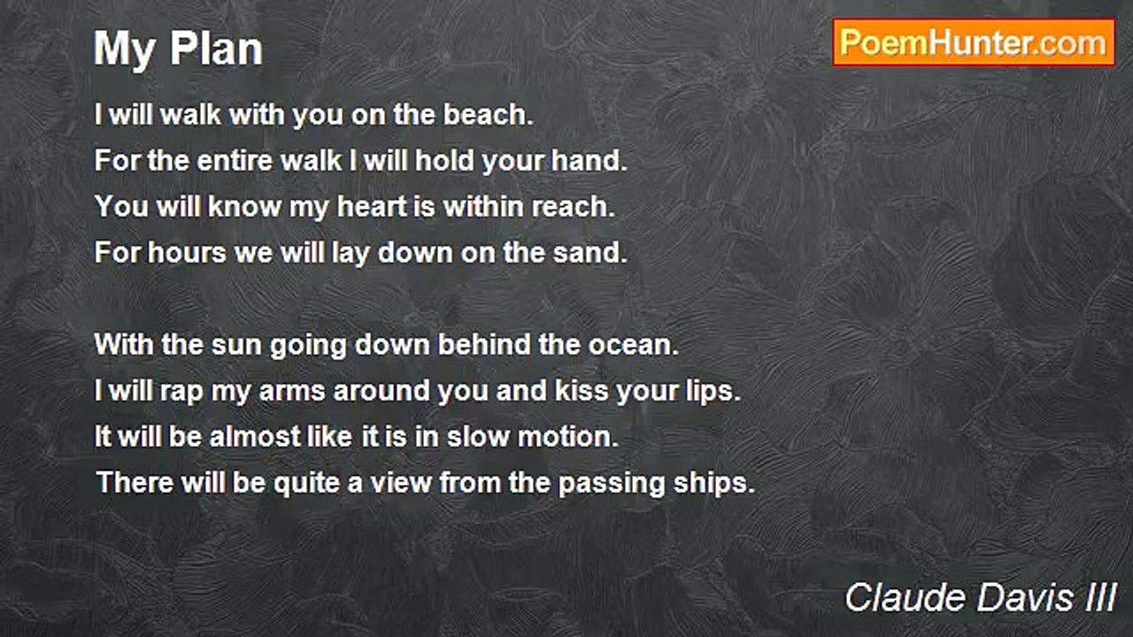 Claude Davis III - My Plan