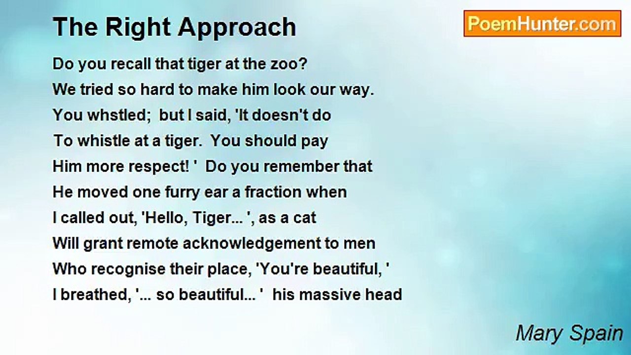 Mary Spain - The Right Approach