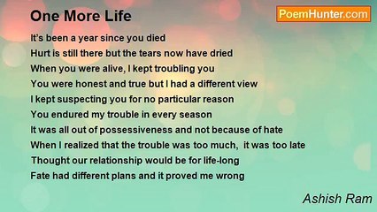 Ashish Ram - One More Life