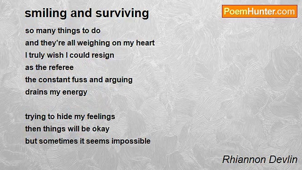 Rhiannon Devlin - smiling and surviving