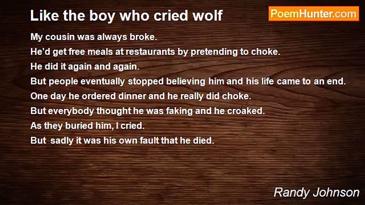 Randy Johnson - Like the boy who cried wolf