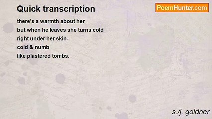 s./j. goldner - Quick transcription