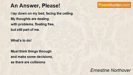 Ernestine Northover - An Answer, Please!