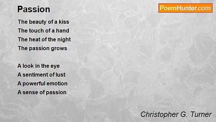 Christopher G. Turner - Passion