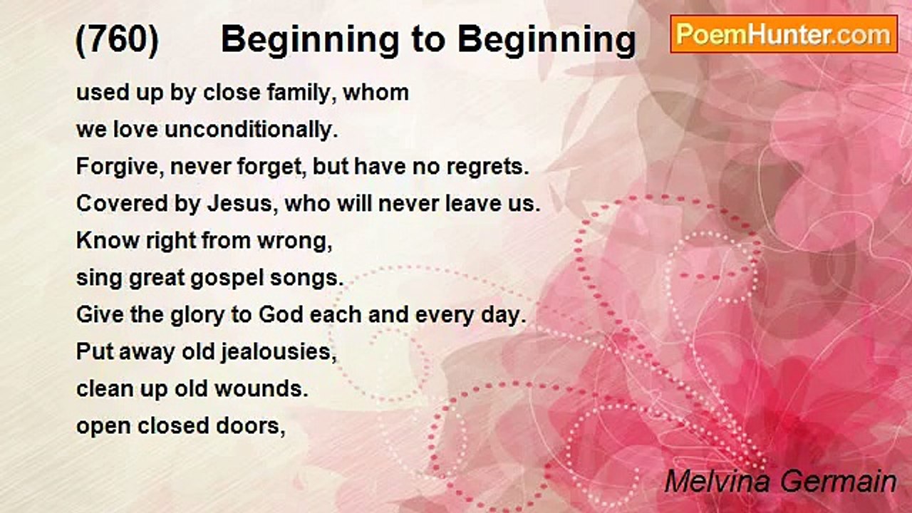 Melvina Germain - (760)      Beginning to Beginning