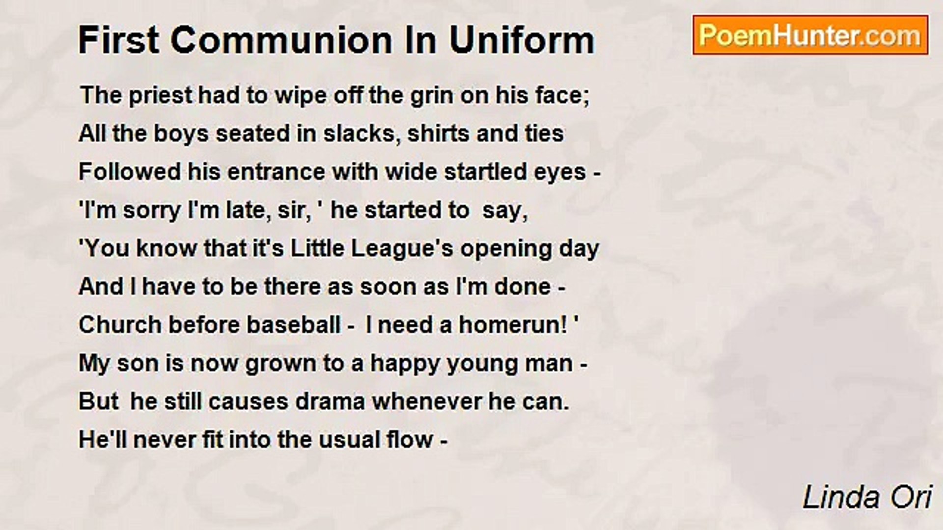 ⁣Linda Ori - First Communion In Uniform
