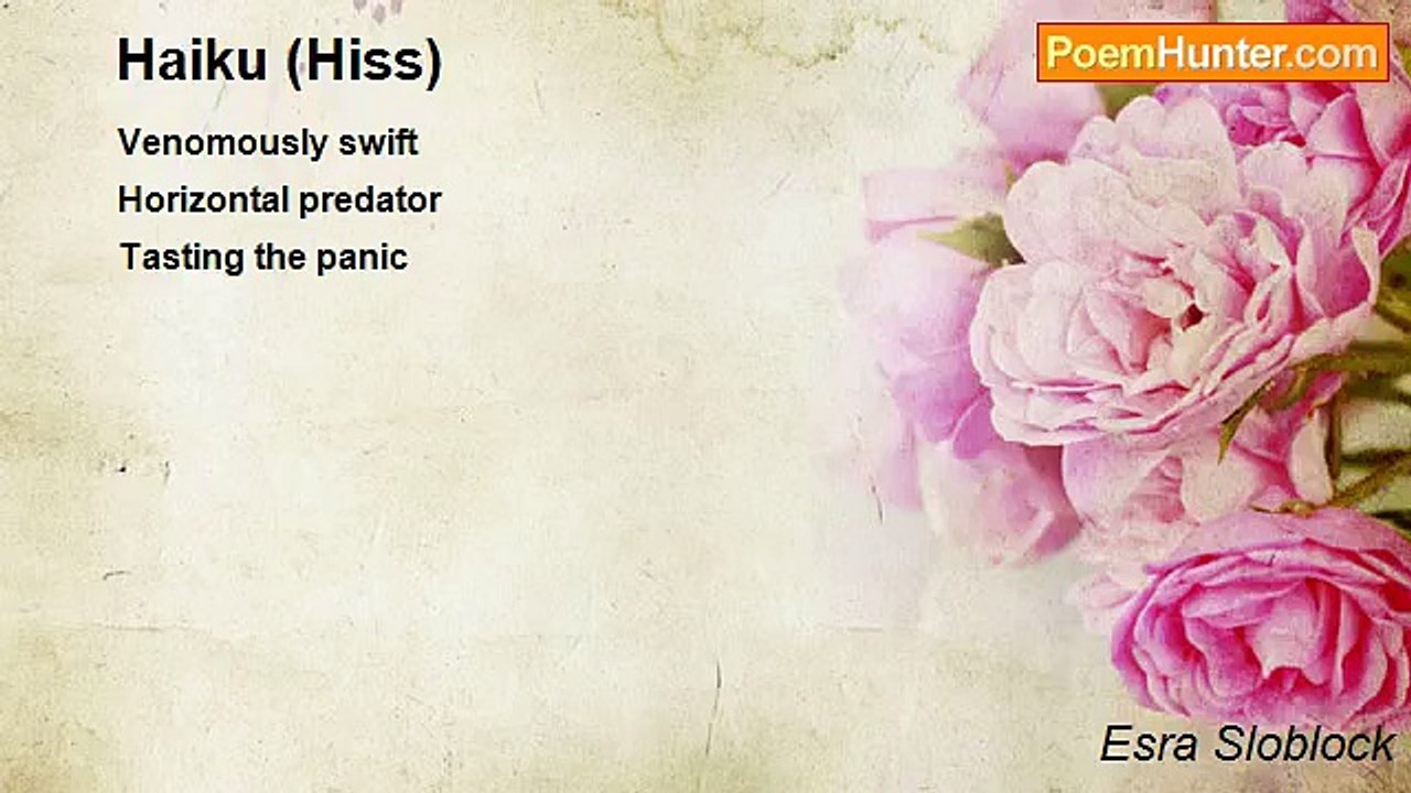 Esra Sloblock - Haiku (Hiss)