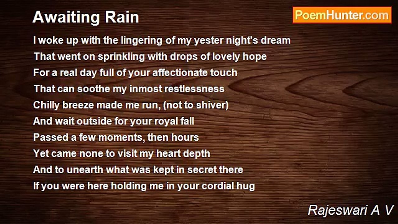 Rajeswari A V - Awaiting Rain