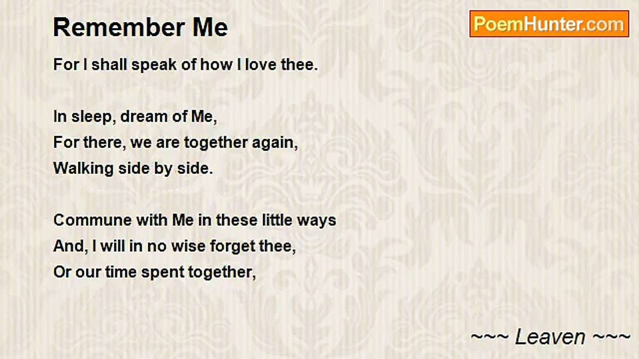 ~~~ Leaven ~~~ - Remember Me