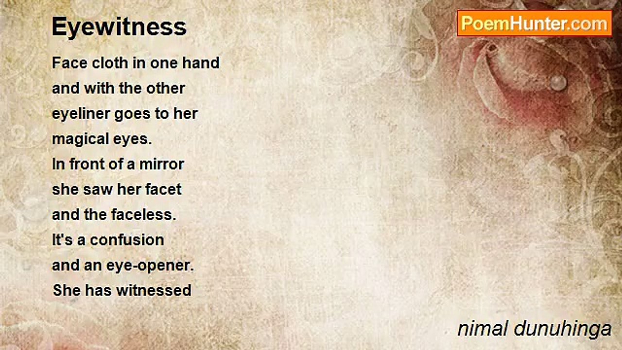 nimal dunuhinga - Eyewitness