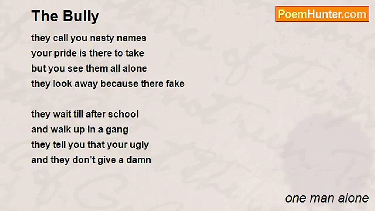 one man alone - The Bully