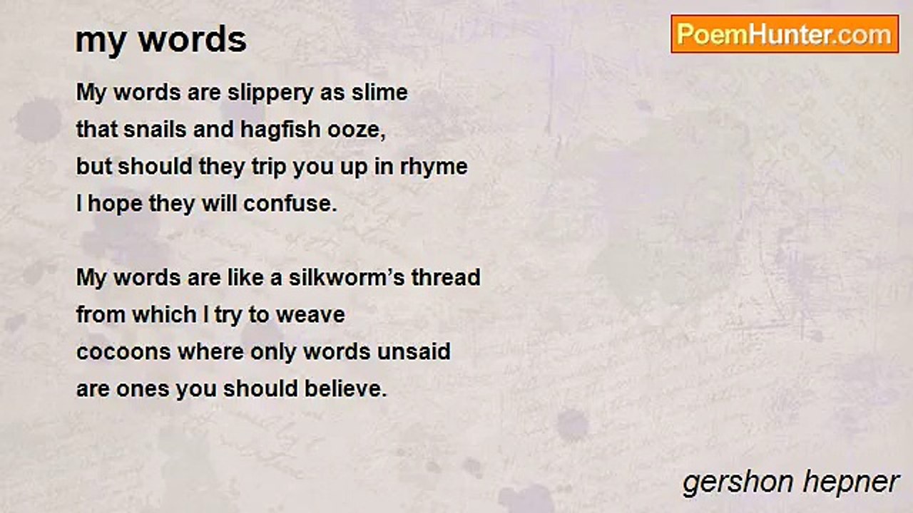 gershon hepner - my words