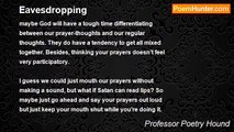 Professor Poetry Hound - Eavesdropping