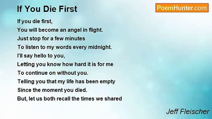 Jeff Fleischer - If You Die First