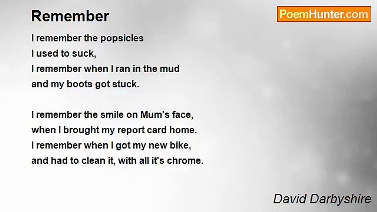 David Darbyshire - Remember