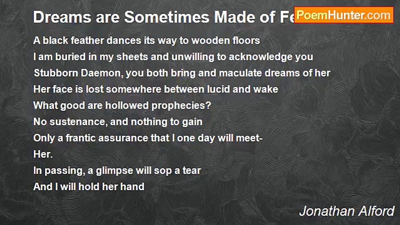 Jonathan Alford - Dreams are Sometimes Made of Feathers