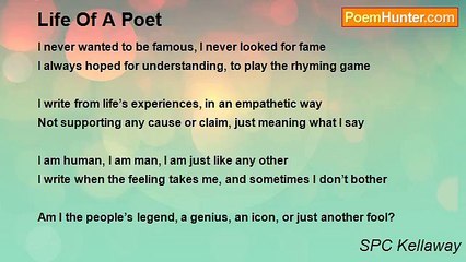 SPC Kellaway - Life Of A Poet