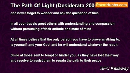SPC Kellaway - The Path Of Light (Desiderata 2006)