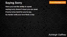 Ashleigh Gaffney - Saying Sorry