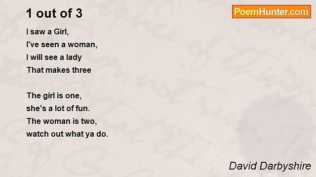 David Darbyshire - 1 out of 3