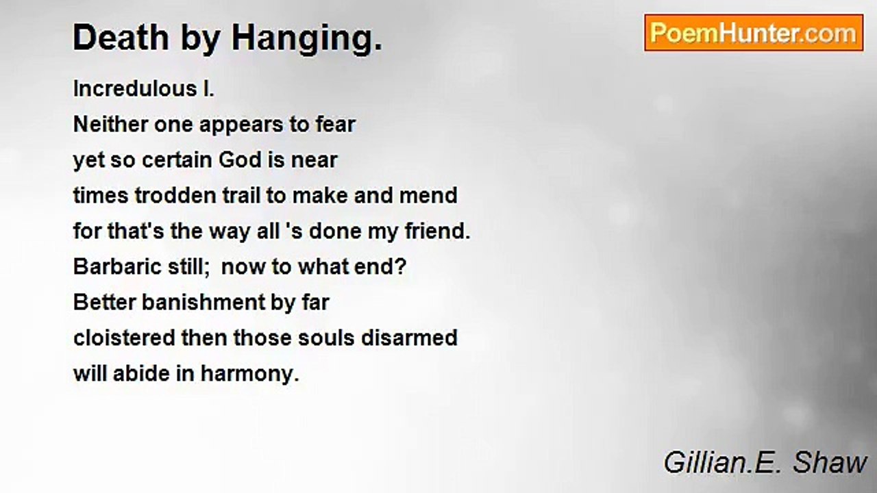 Gillian.E. Shaw - Death by Hanging.