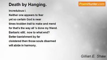 Gillian.E. Shaw - Death by Hanging.