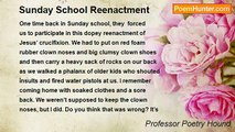 Professor Poetry Hound - Sunday School Reenactment