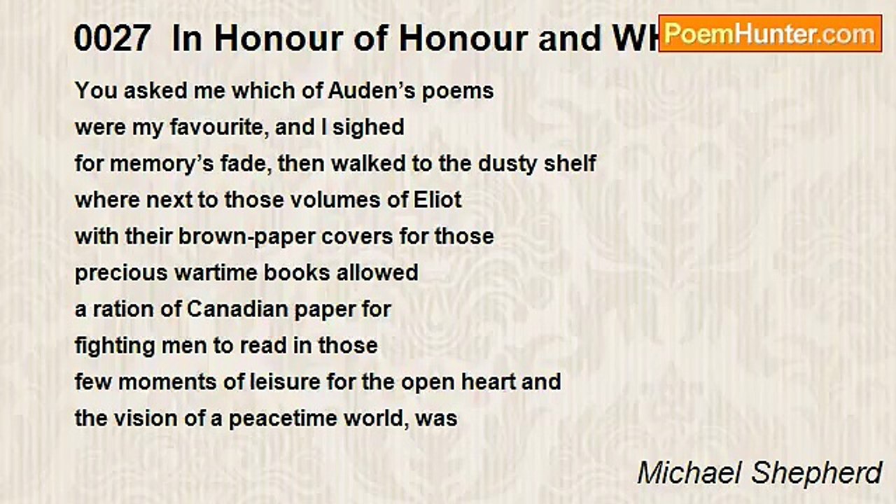 Michael Shepherd - 0027  In Honour of Honour an...