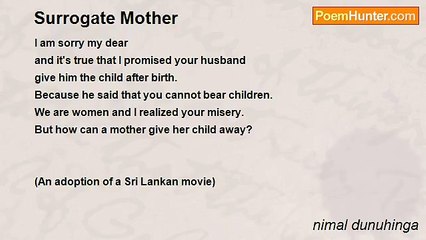 nimal dunuhinga - Surrogate Mother