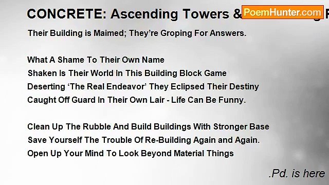 .Pd. is here - CONCRETE: Ascending Towers & Descending Rubbles