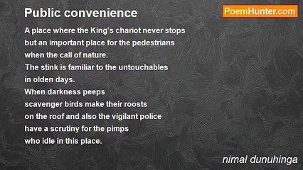 nimal dunuhinga - Public convenience