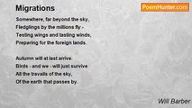 Will Barber - Migrations