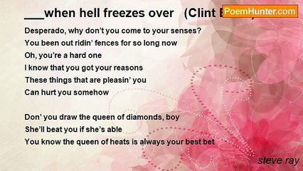 steve ray - ___when hell freezes over   (Clint Black)