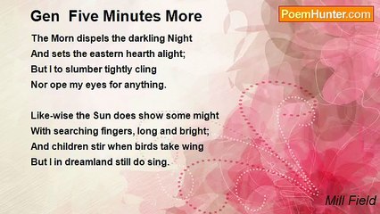 Mill Field - Gen  Five Minutes More