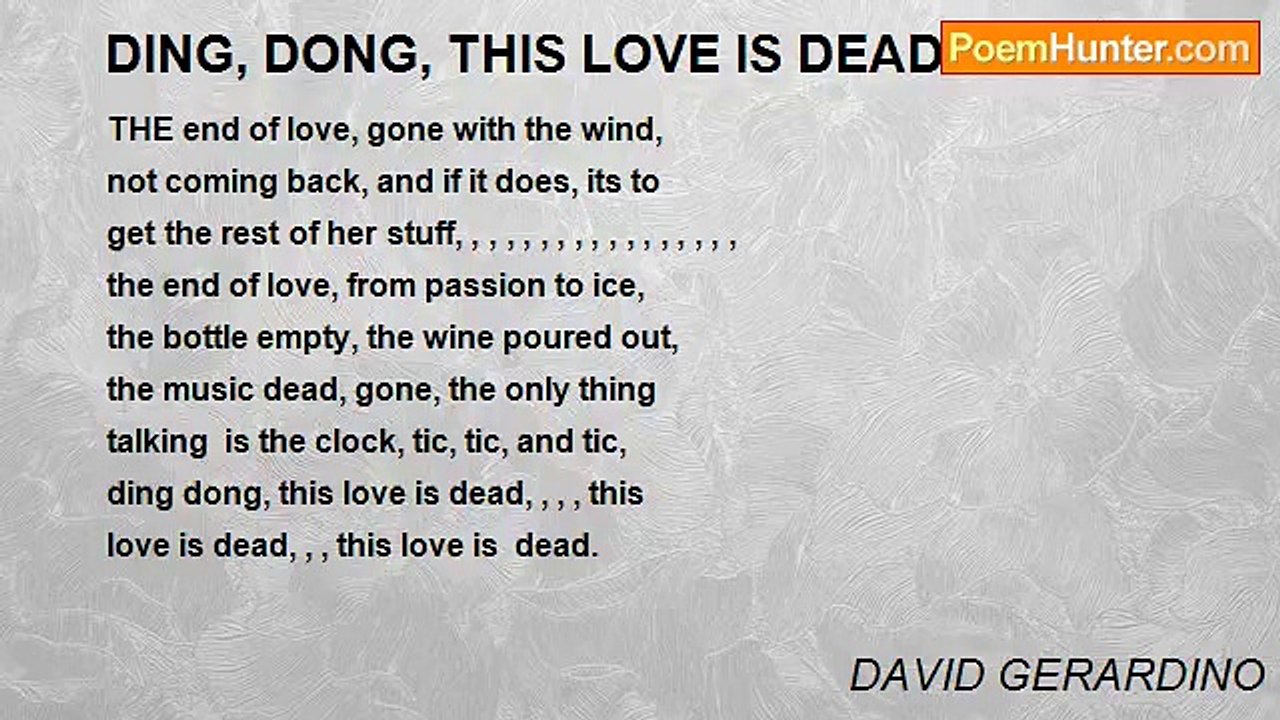 DAVID GERARDINO - DING, DONG, THIS LOVE IS DEAD